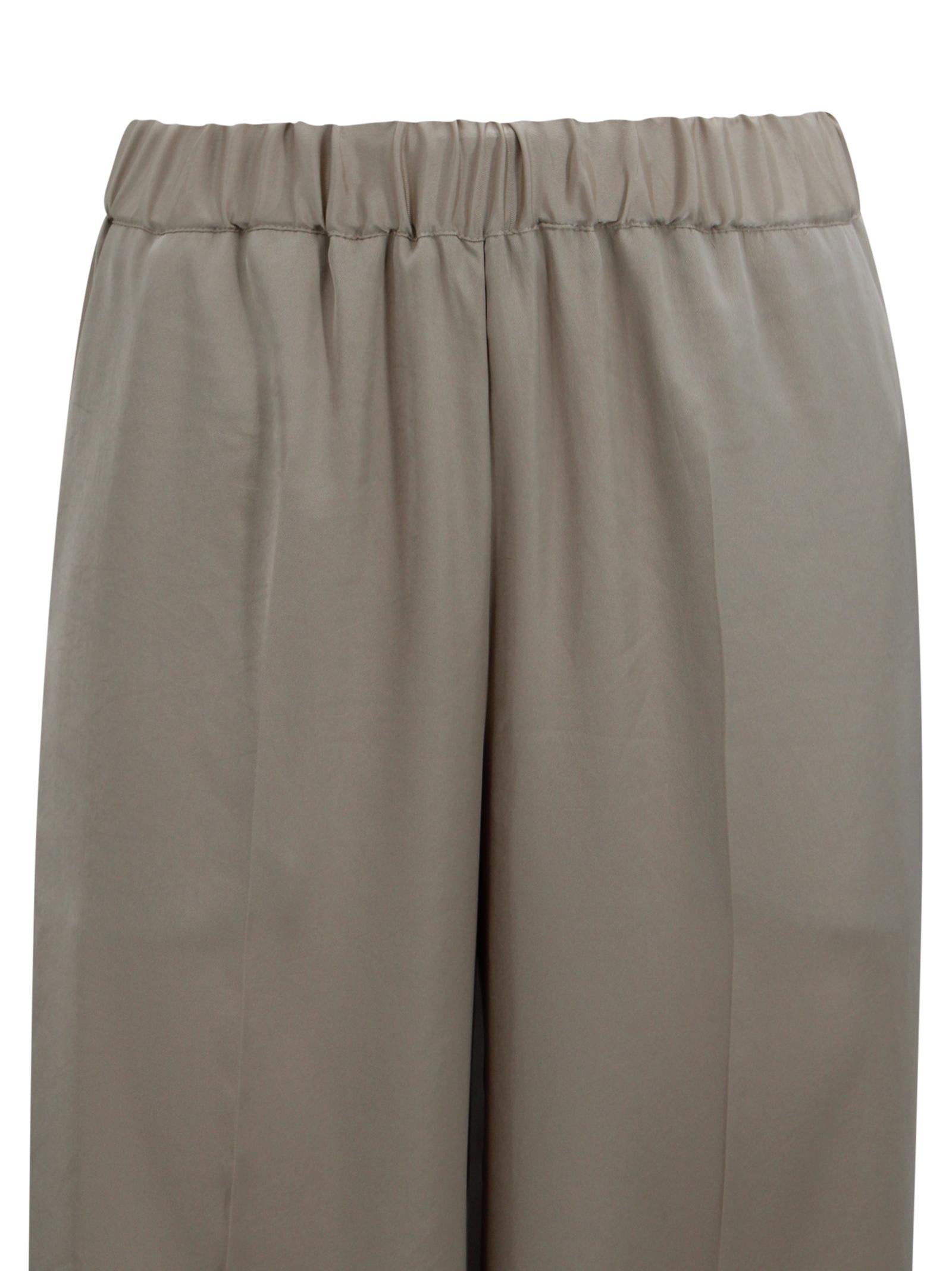Pantaloni a palazzo con vita elasticizzata P.A.R.O.S.H. D232286 004 