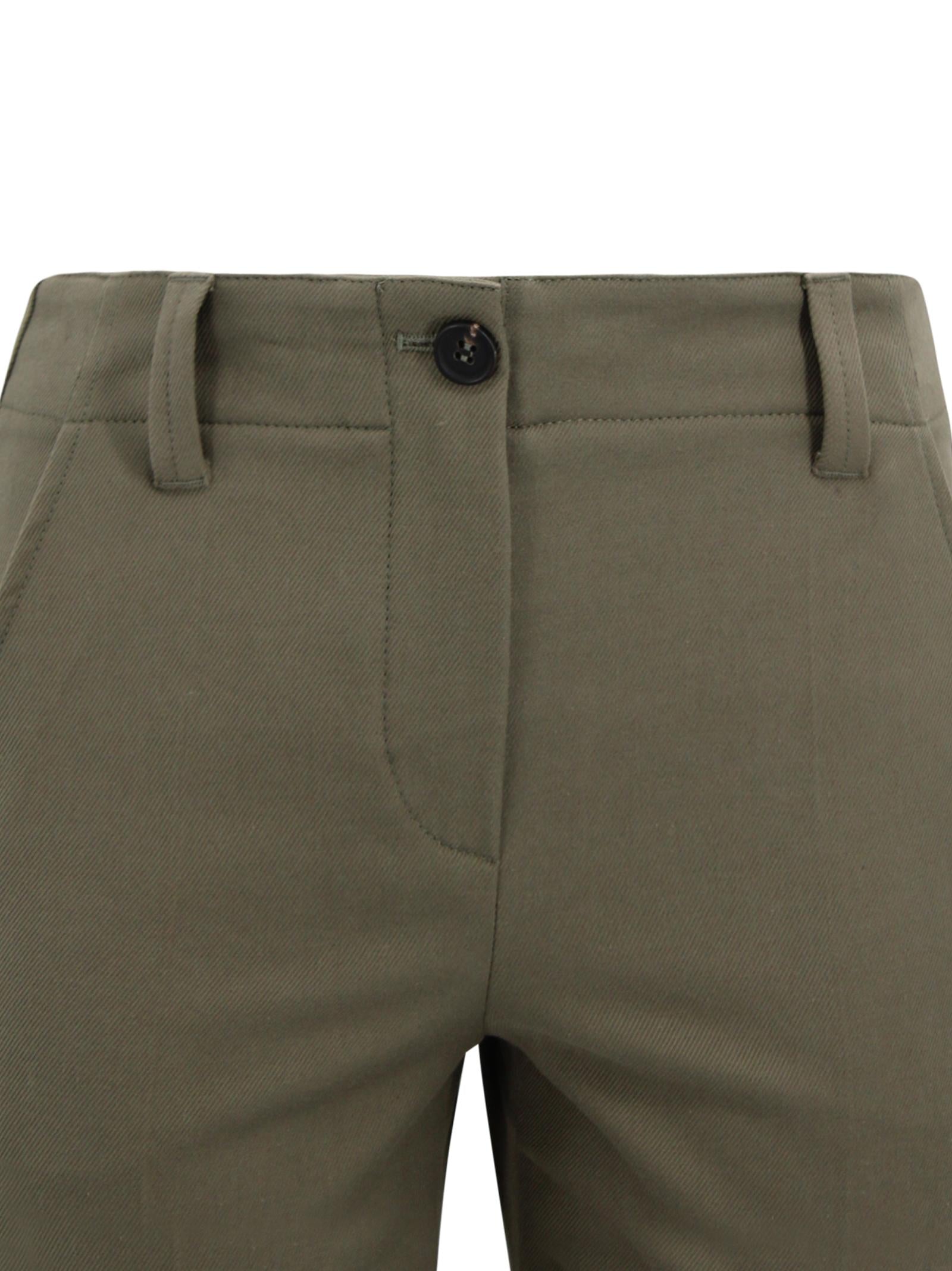 Pantaloni oliva con piega frontale Brunello Cucinelli MA126P8854 C9253 