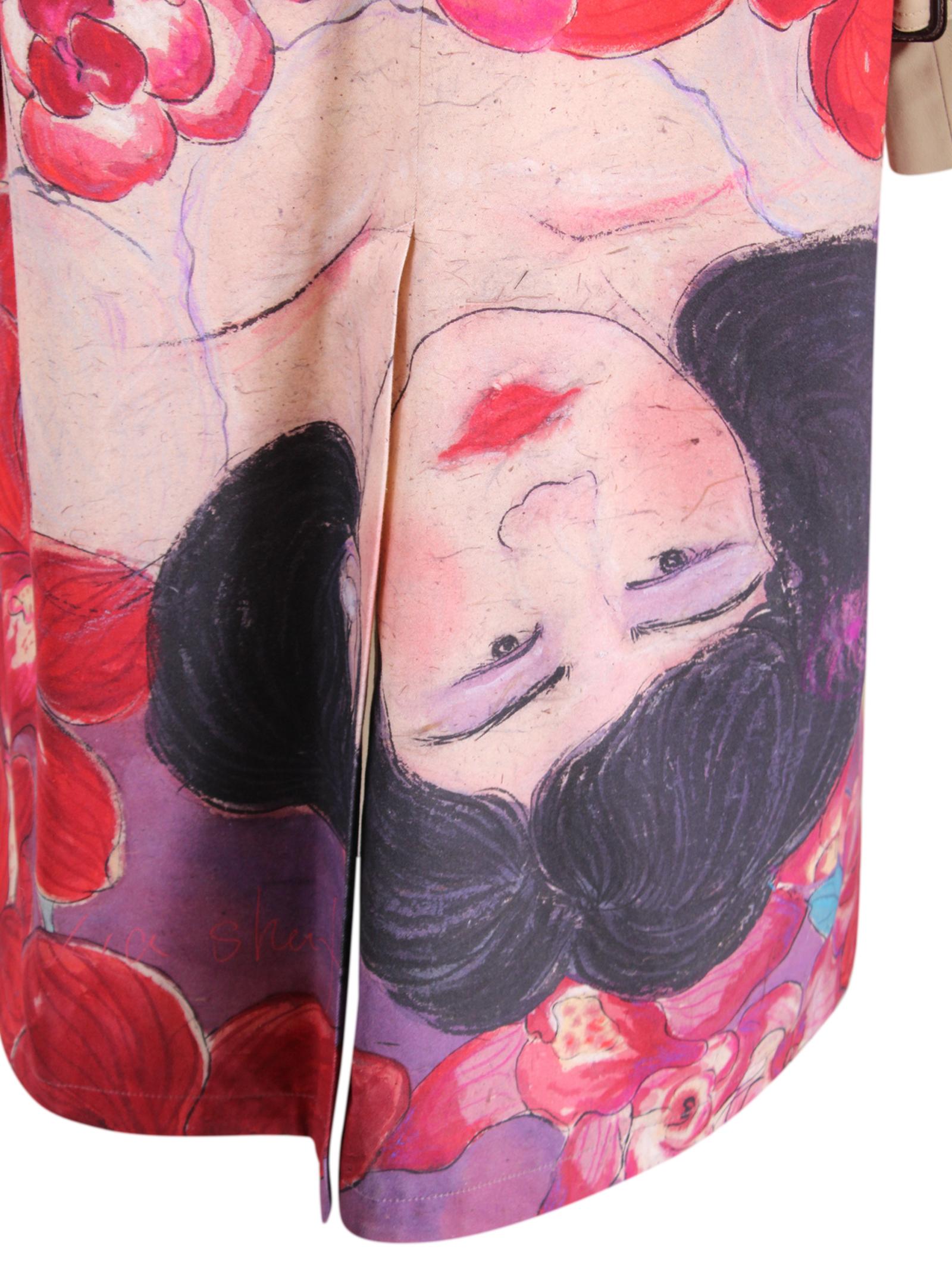 Cappotto doppiopetto in cotone con stampa sul retro Max Mara Weekend 2615021016600 001 