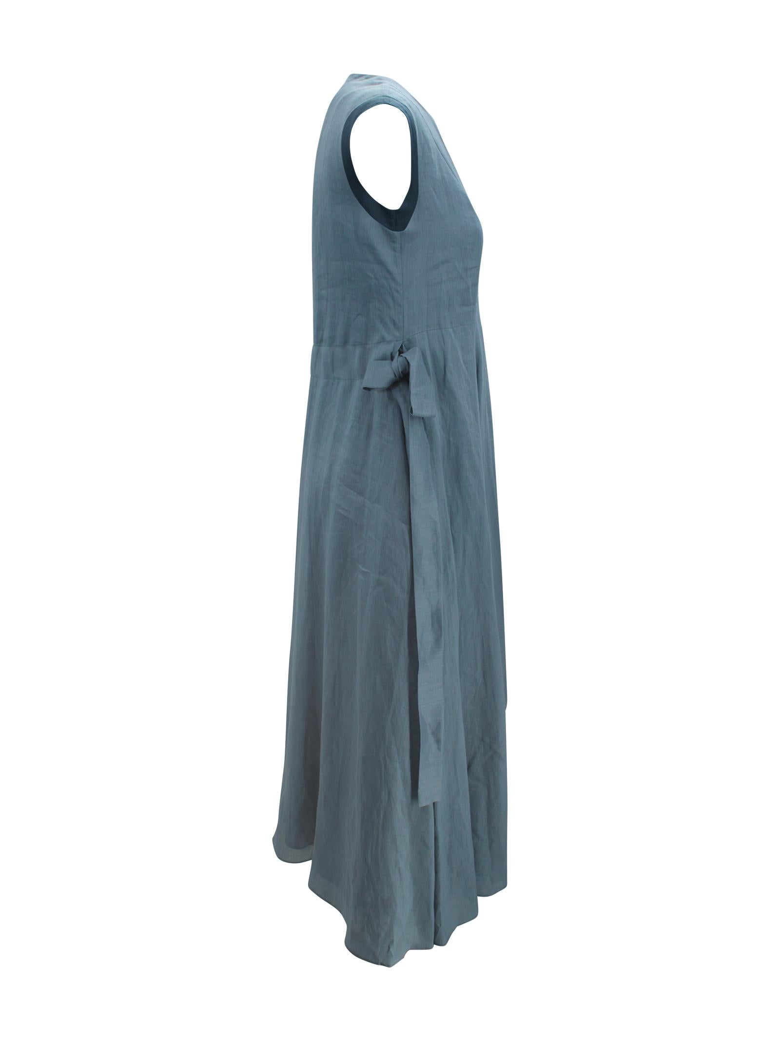 Abito lungo smanicato in ramiè S MAXMARA 2 2619221113600 016 