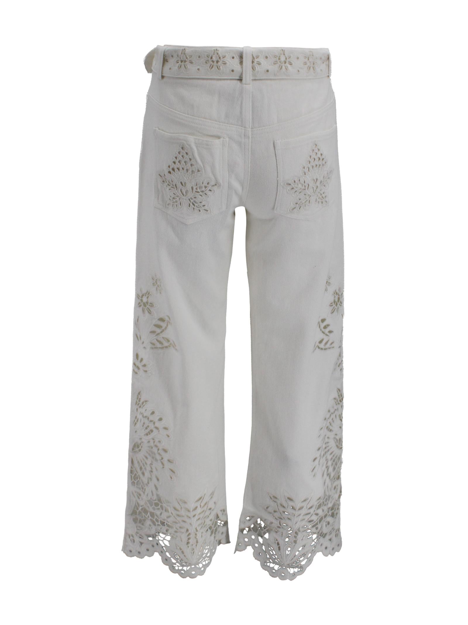 Pantaloni Boho Beauty Richelieu ricamati Farm Rio 349731 L0025 