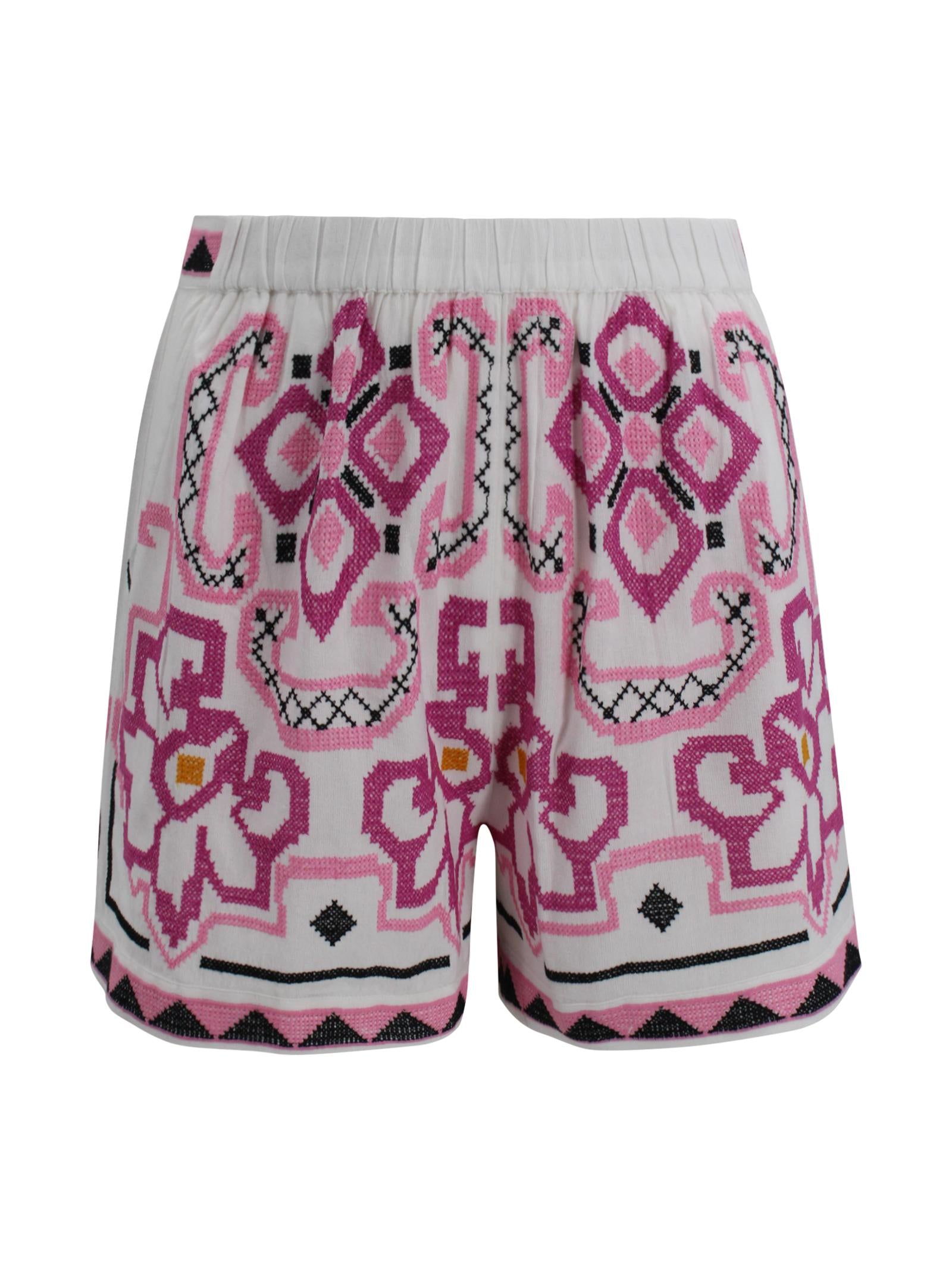 Short Ricamati in Lino e Cotone Luxi of sea BC32  