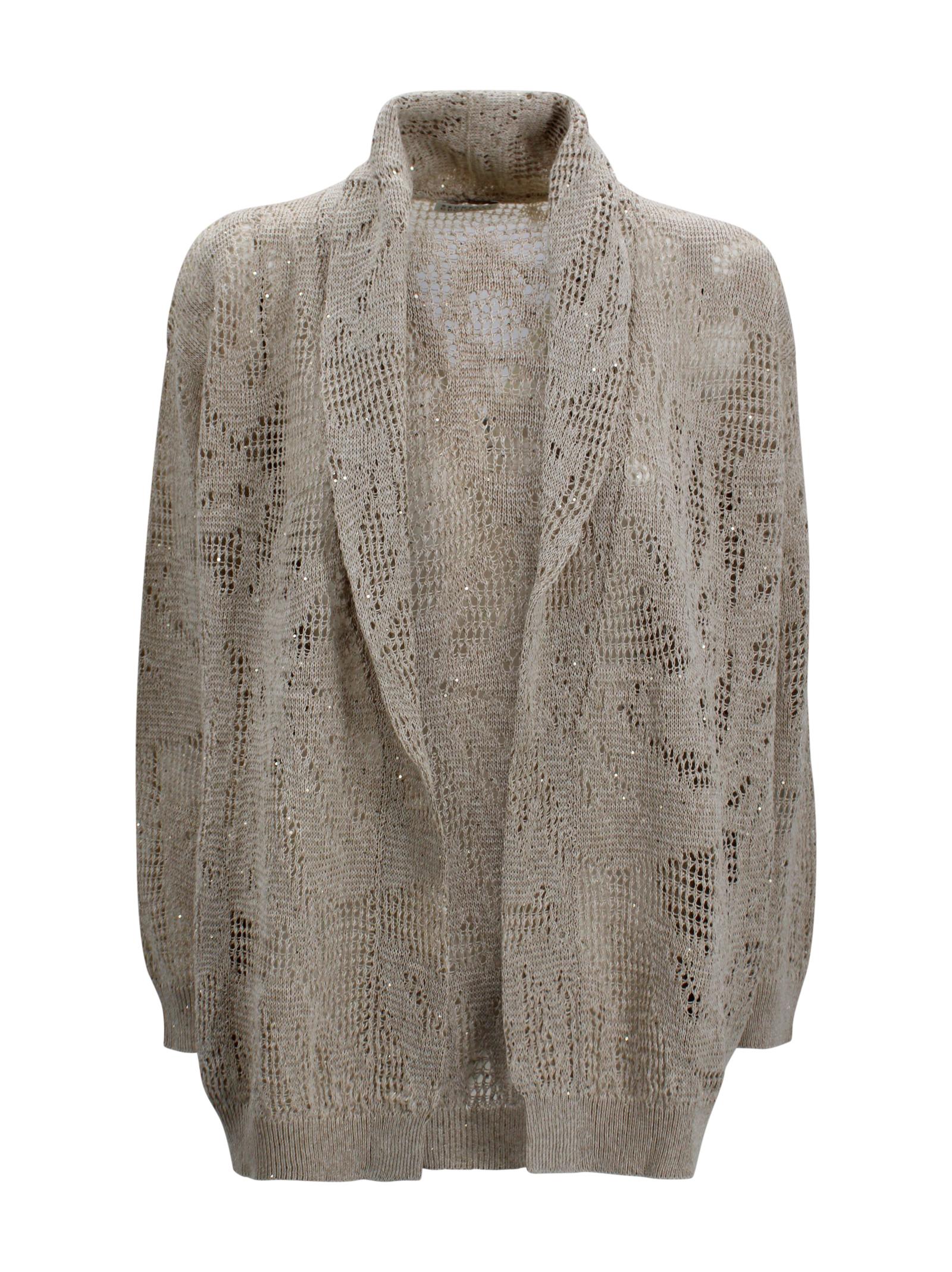 Cardigan con lavorazione a punto aperto Brunello Cucinelli MDT771006 C8925 