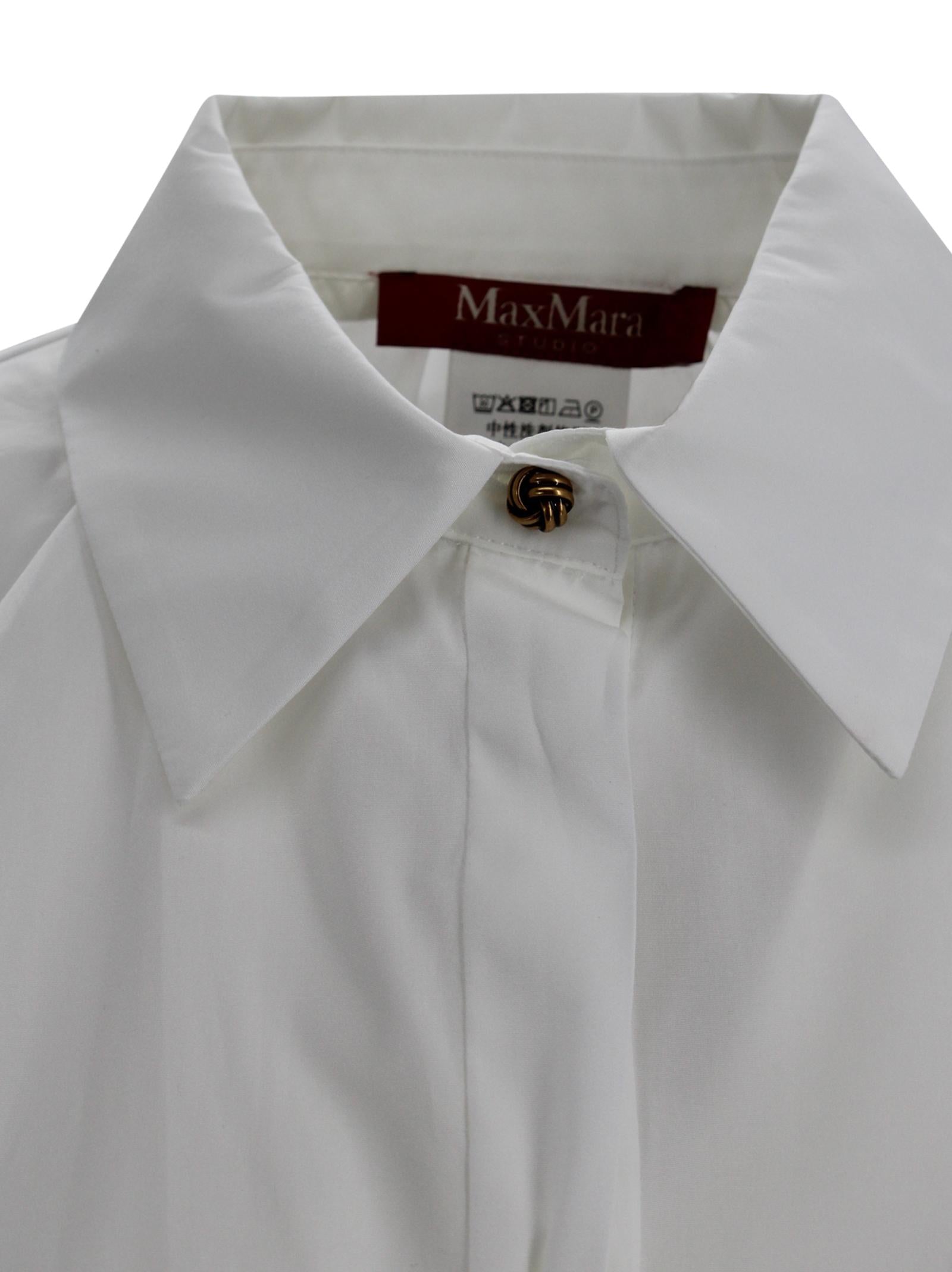 Camicia in popeline di cotone Max Mara Studio 2616111032600 001 