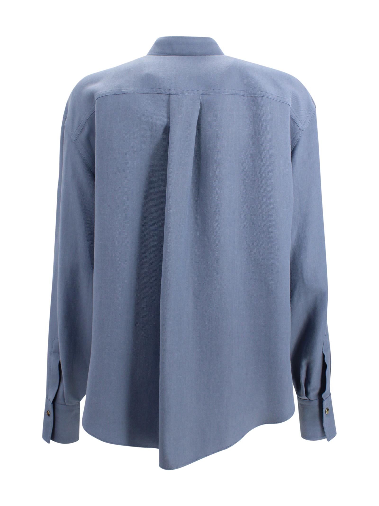 Camicia fluida con tasche applicate Brunello Cucinelli MH126NE406 C9135 