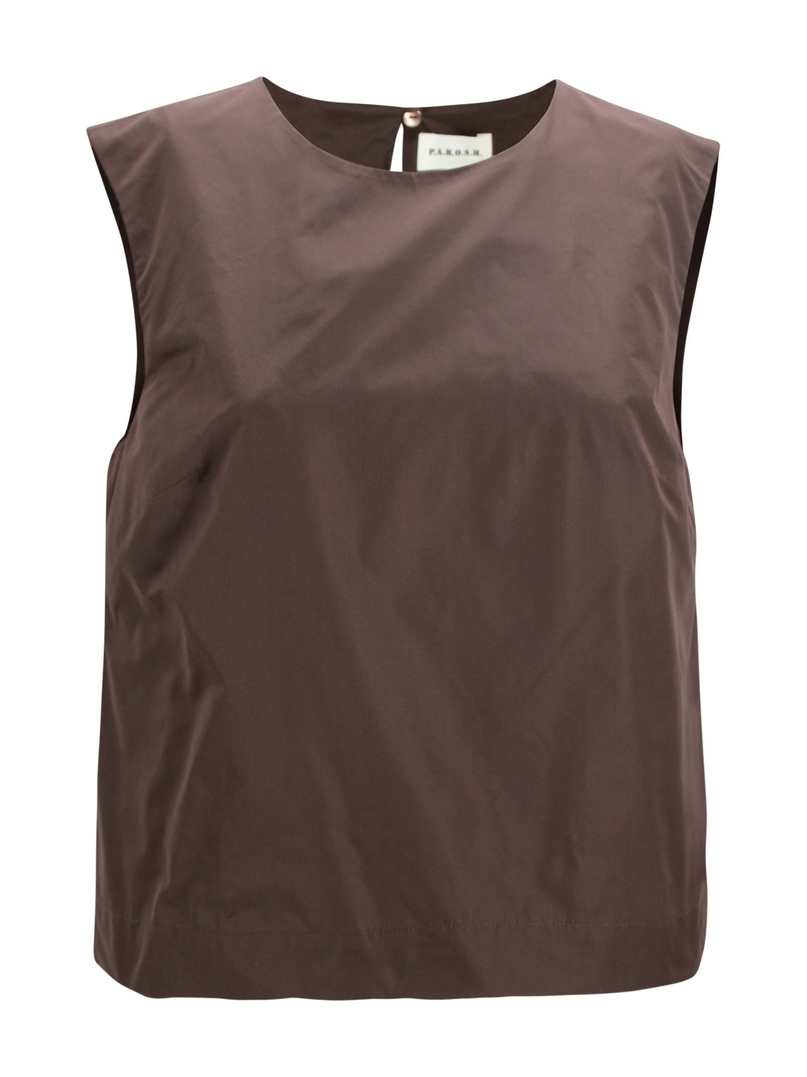 Blusa in taffetà senza maniche P.A.R.O.S.H. D313074 008 