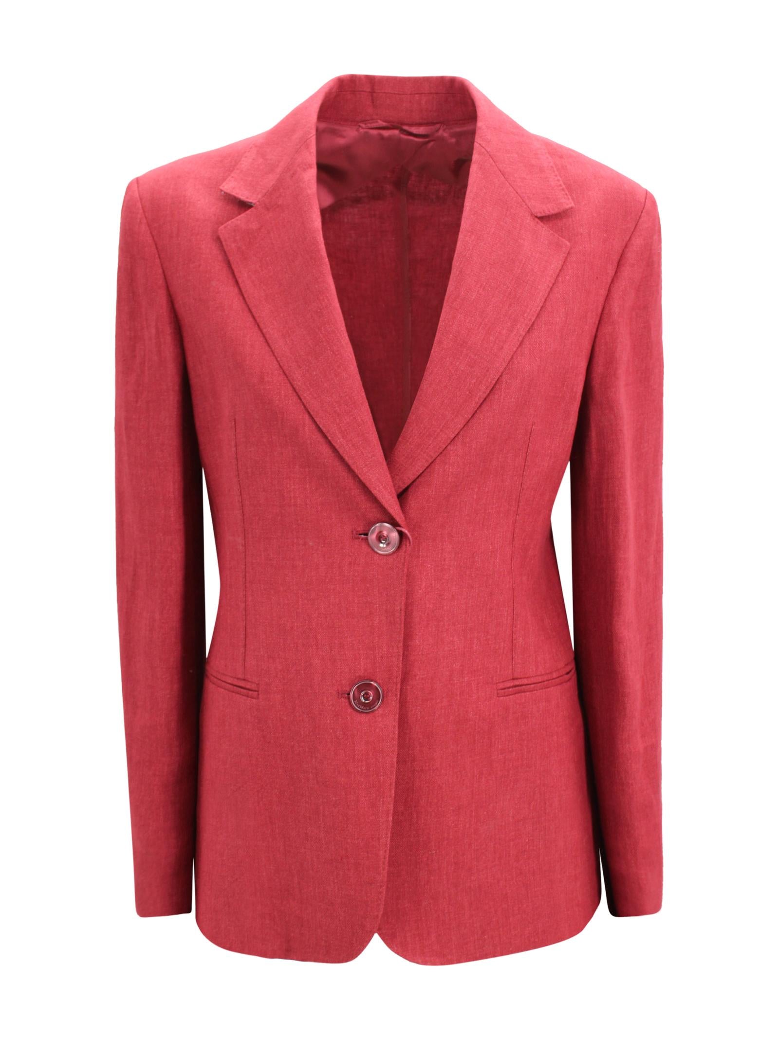 Blazer monopetto in lino délavé Max Mara Studio 2616041052600 035 