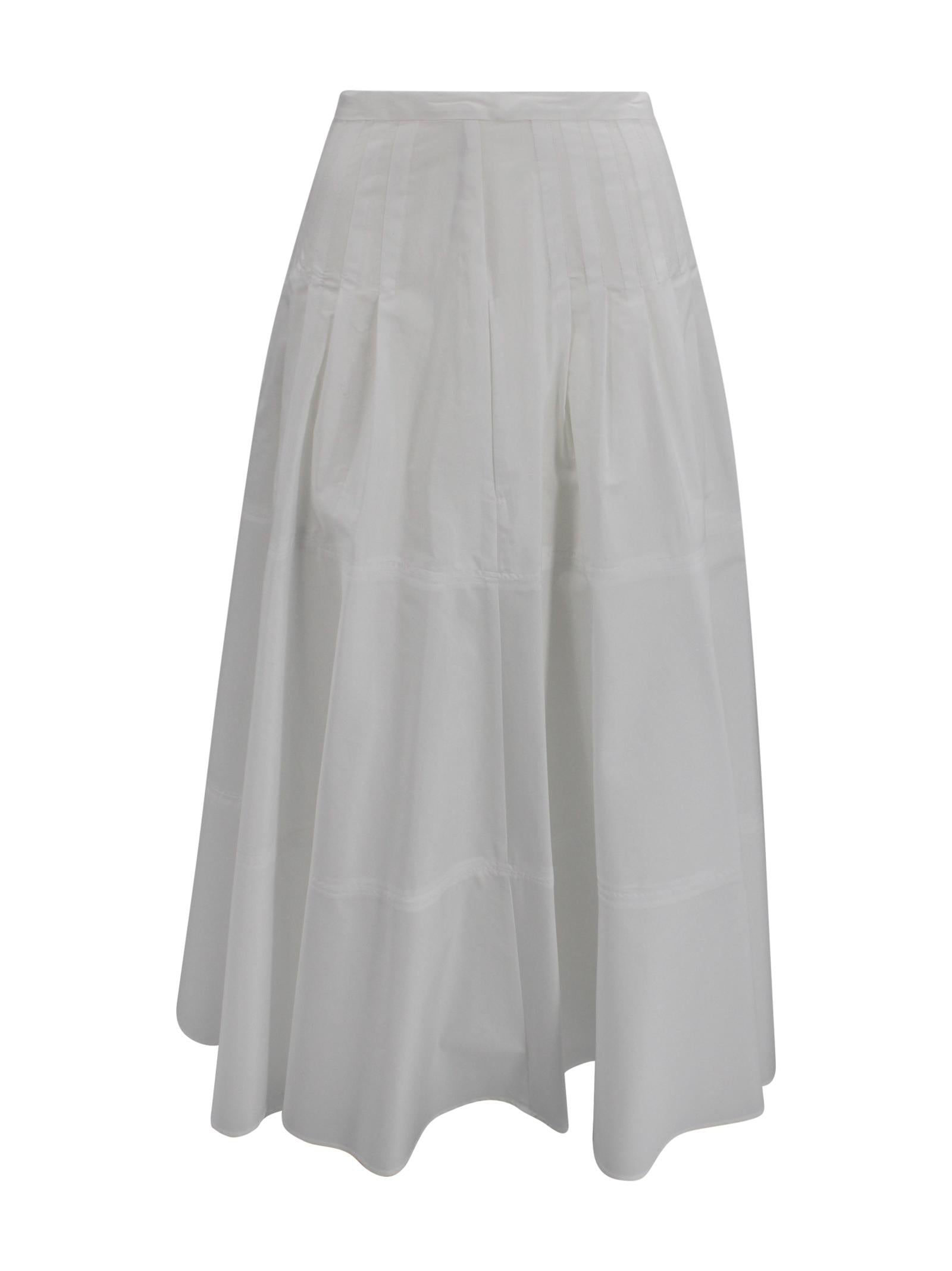 Gonna lunga in popeline di cotone Max Mara Studio 2616101052600 001 