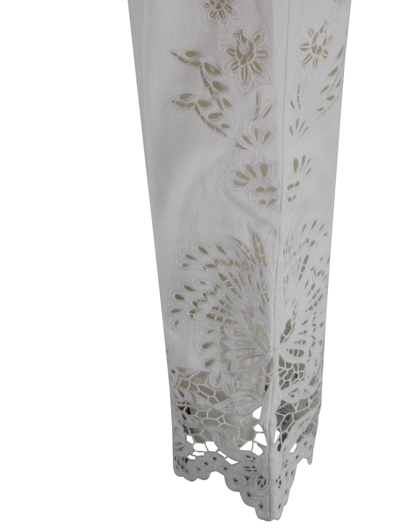 Pantaloni Boho Beauty Richelieu ricamati Farm Rio 349731 L0025 