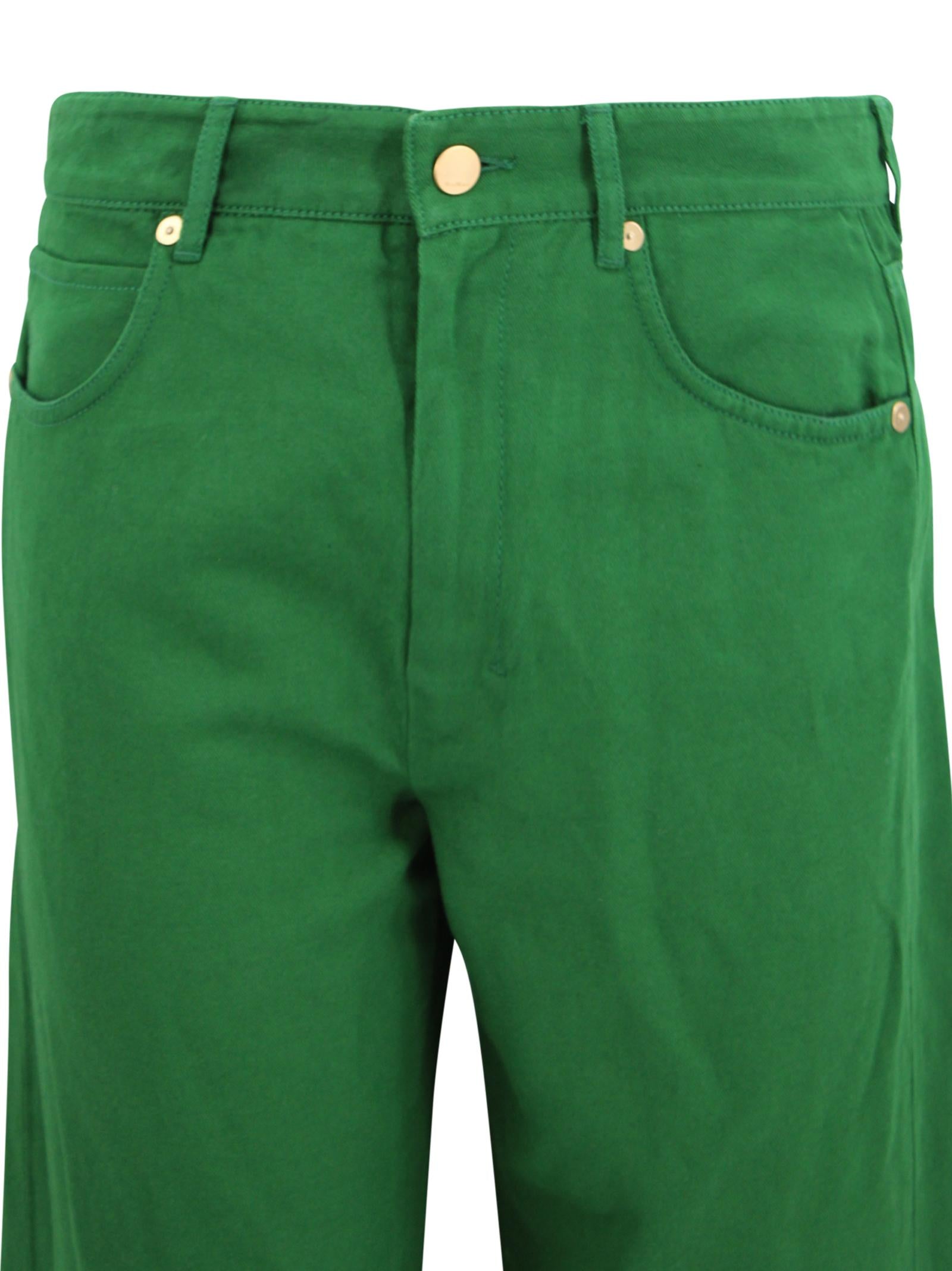 Pantaloni 5 tasche in drill di cotone e lino S MAXMARA 2 2619131083600 003 