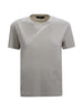 T-shirt basic in cotone con ricamo