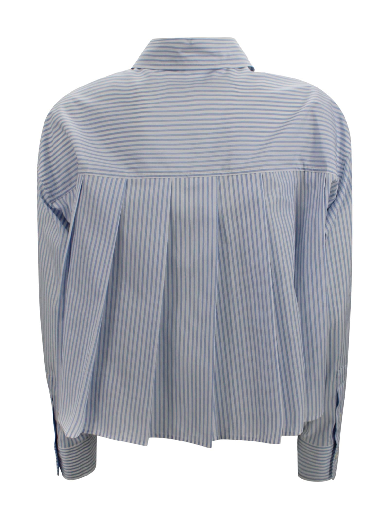 Camicia oversize cropped con retro plissettato Max Mara Weekend 2615111091600 034 