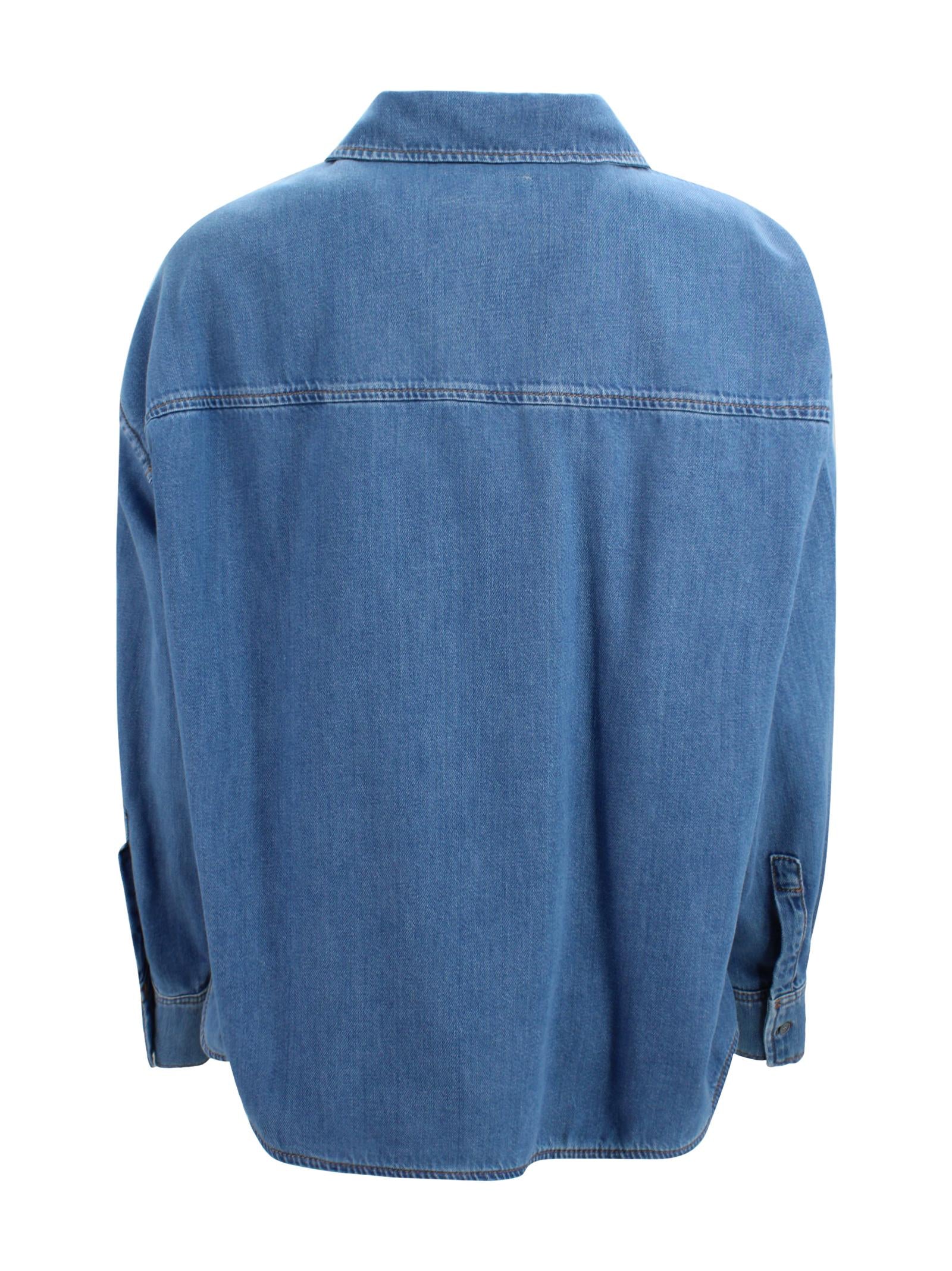Maglietta Weekend Max Mara in denim di cotone Max Mara Weekend 2615111011600 002 