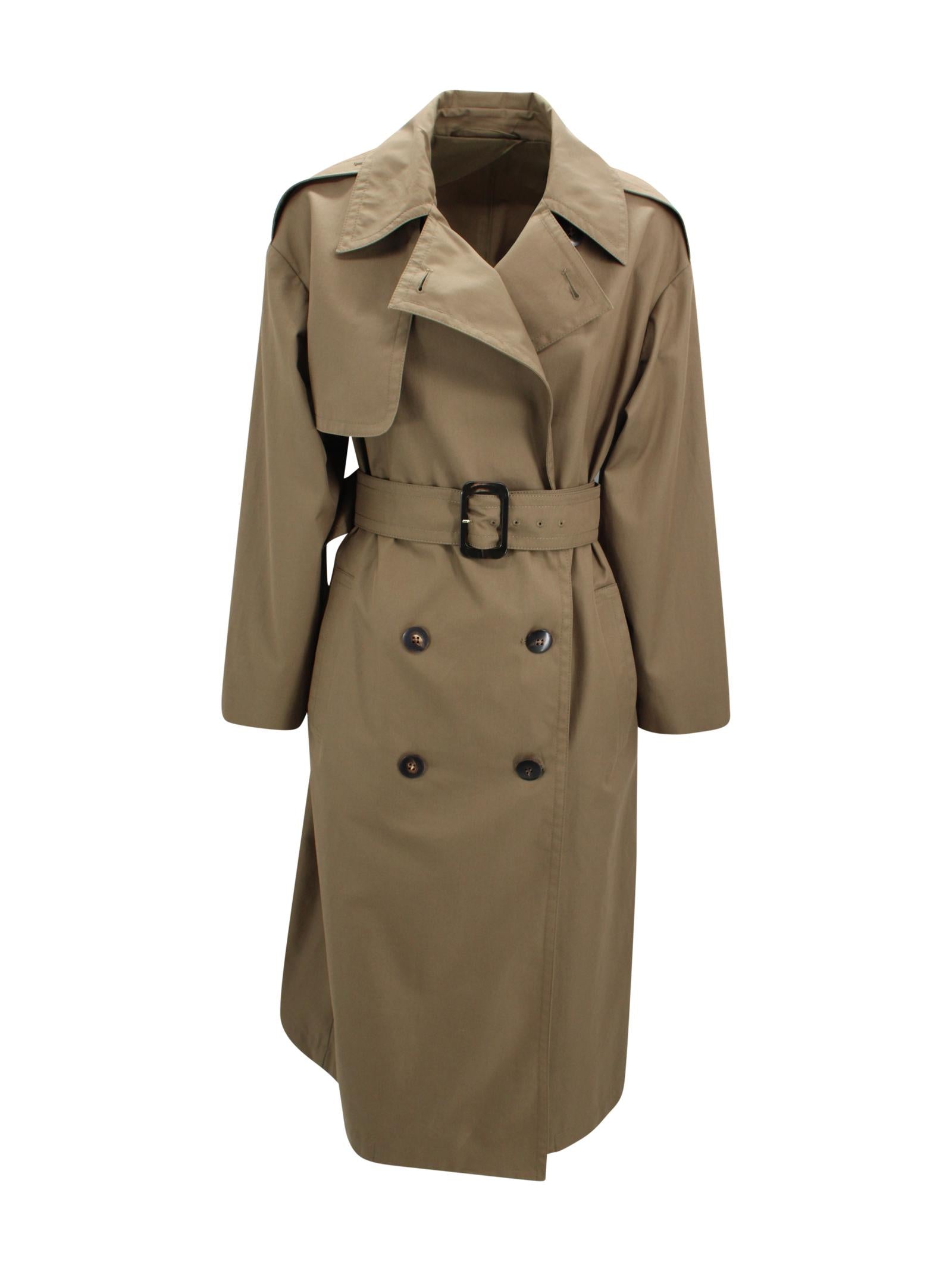 Trench coat in twill di cotone misto idrorepellente Max Mara Studio 2616021031600 005 