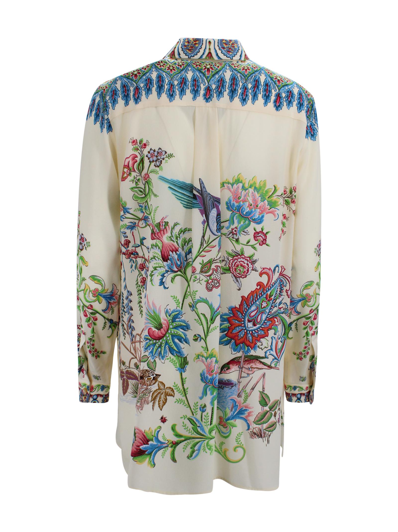 Camicia in Seta con Stampa Floreale Etro Milano WRIA0103 AKG73X0802 