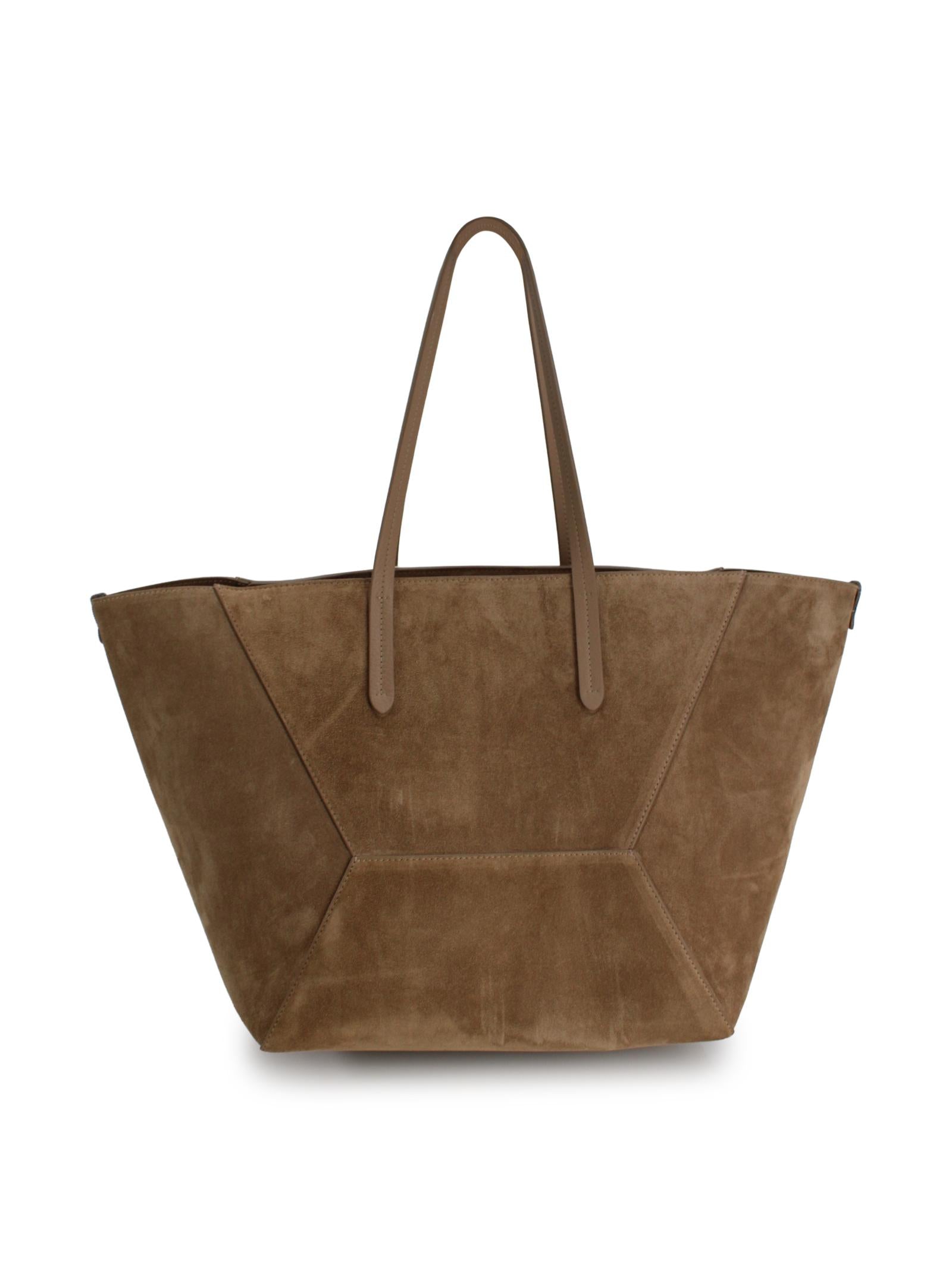 Borsa Tote "Duo" Grande in Pelle Scamosciata Brunello Cucinelli MBDLB2571 C7495 
