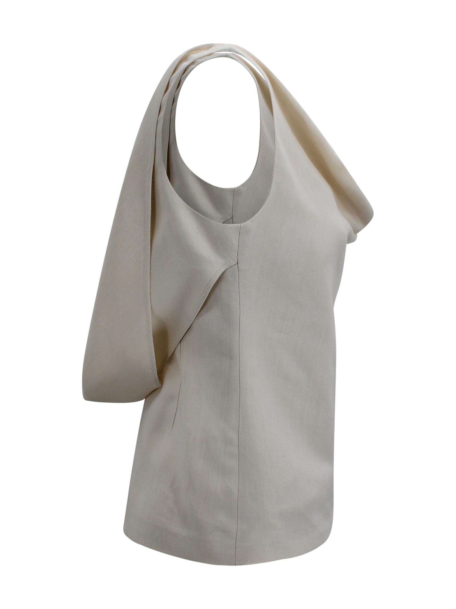 Canotta con scollo drappeggiato Brunello Cucinelli MH126TR31 C579 