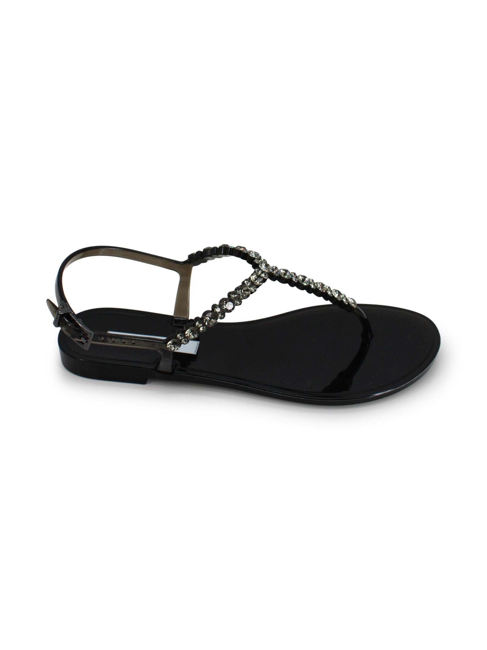 Sandali Jelly con Cristalli MENGHI ME1340PW BLACK GEL 