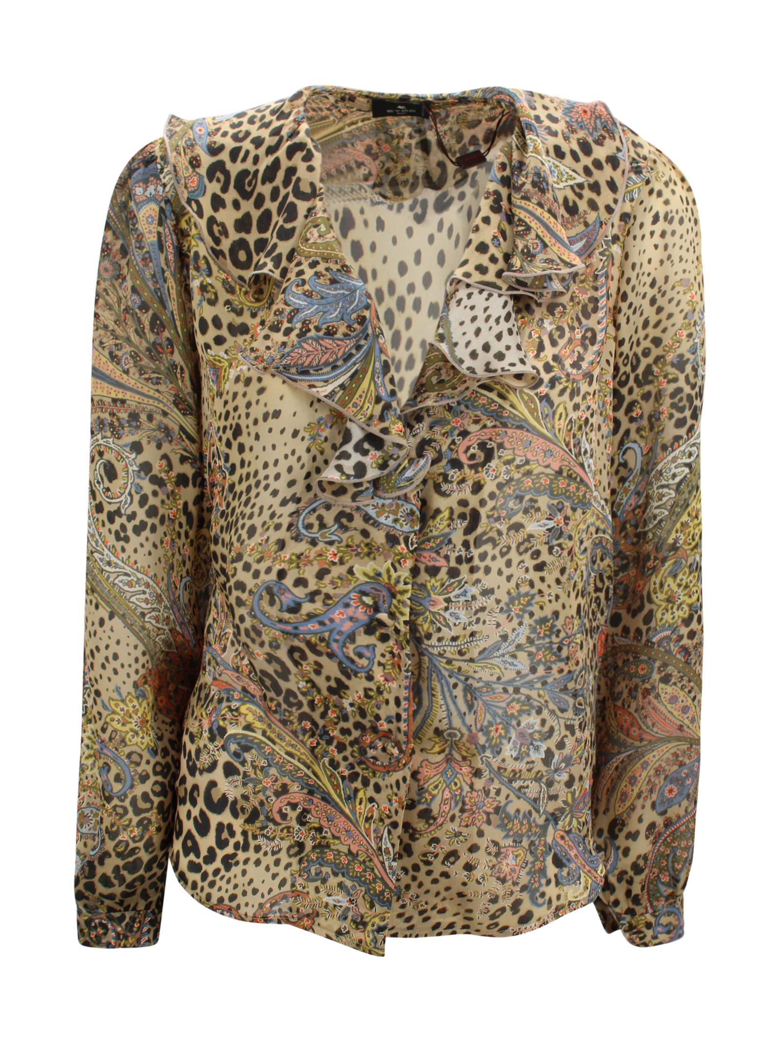 Camicia in Seta con Stampa Animalier Etro Milano WRIA0094 99SA1N9X0826 